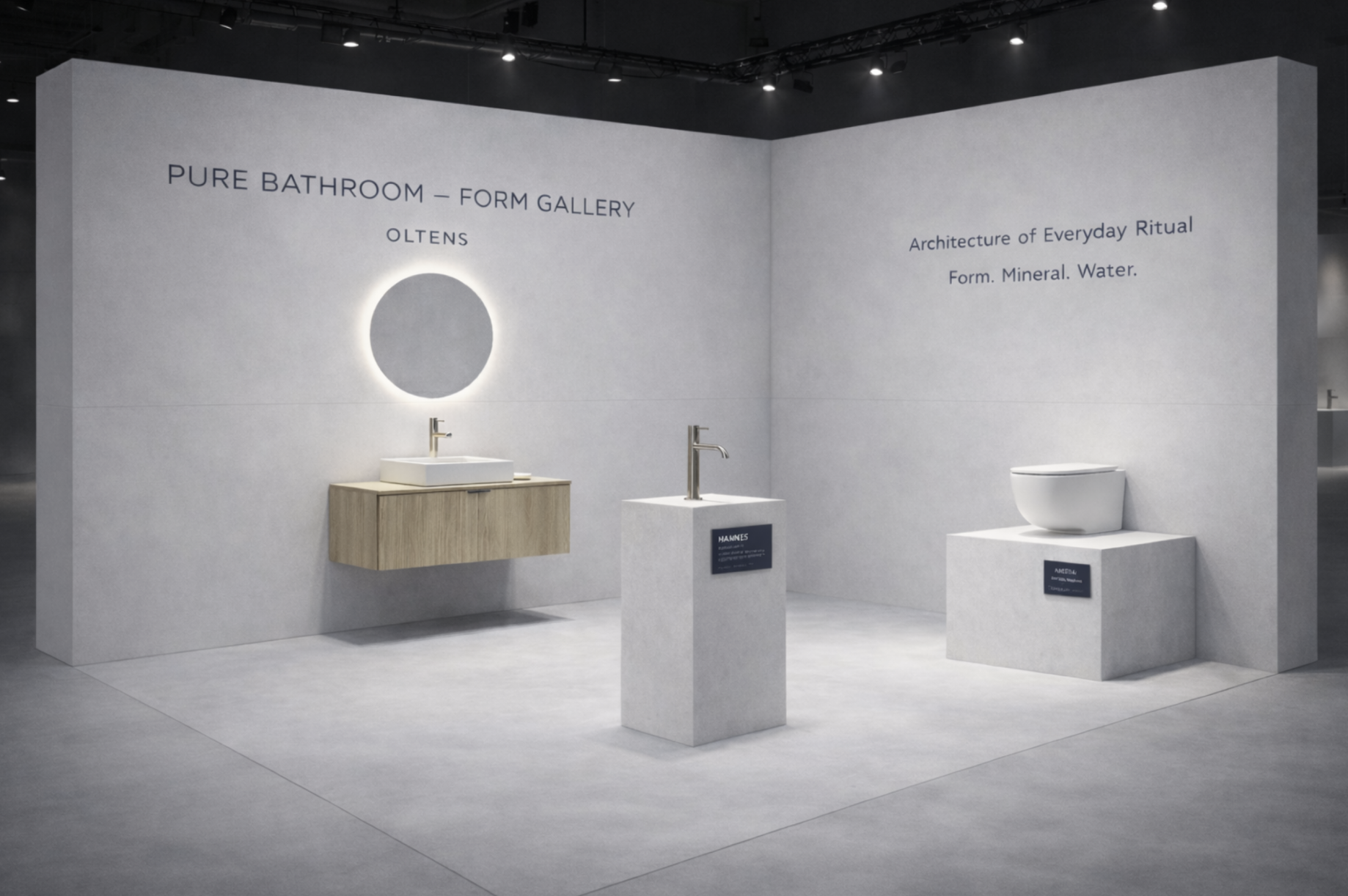 Form Gallery — wizualizacja koncepcji ekspozycji Pure Bathroom po warszawskich targach